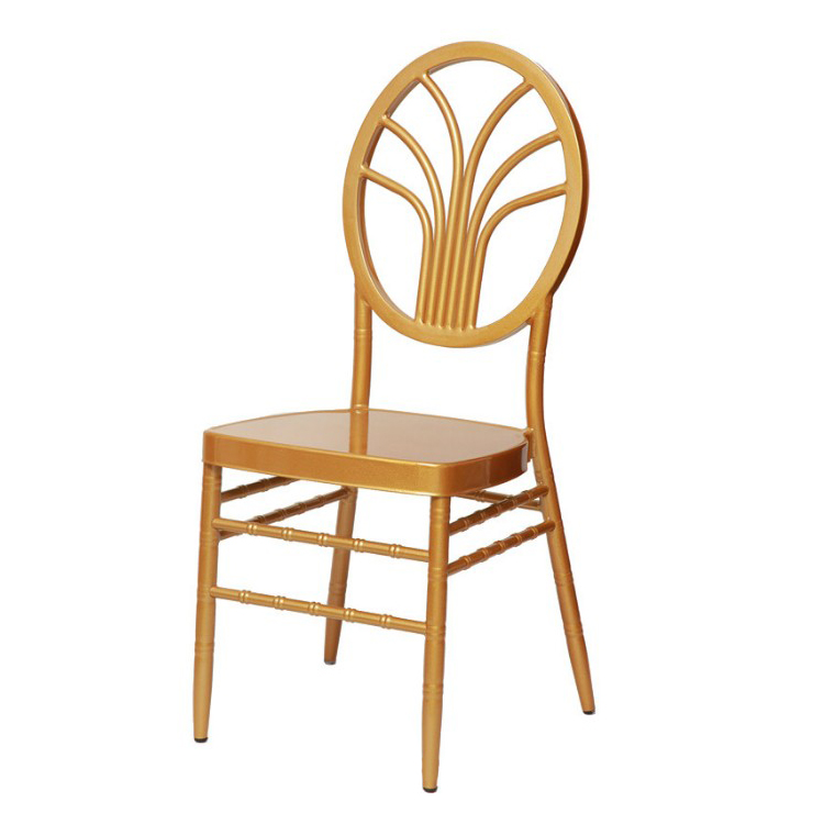 Factory direct sales Plastic chair Metal wedding chair tiffany chair gold for Wedding banquet 9