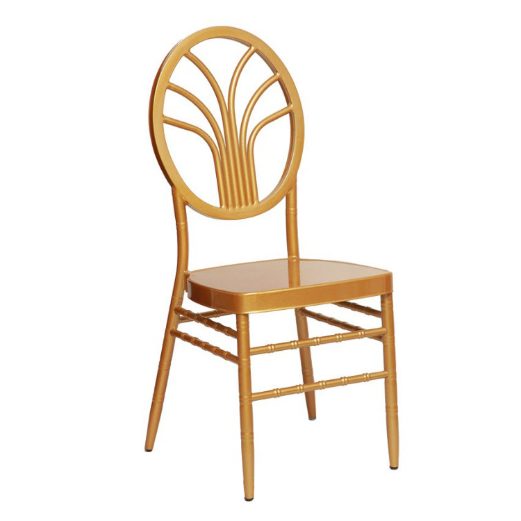 Factory direct sales Plastic chair Metal wedding chair tiffany chair gold for Wedding banquet 8