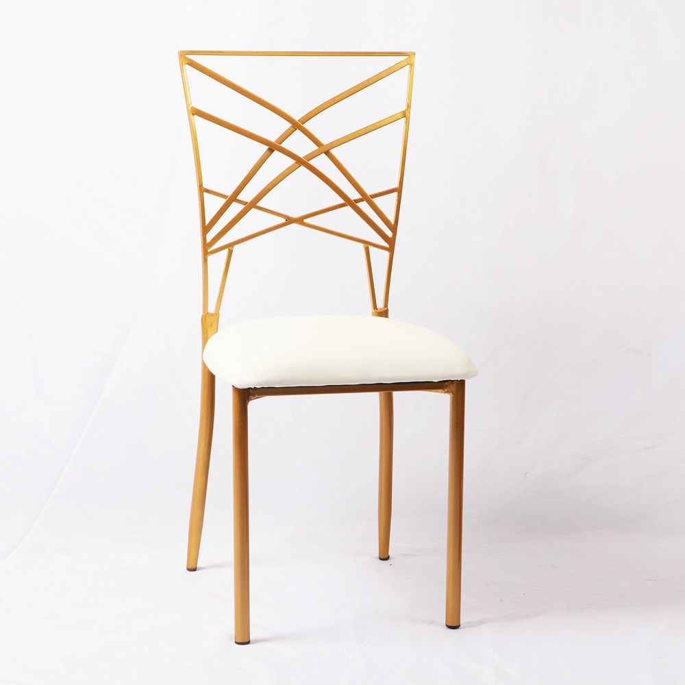 Manufacturer Wholesale Cheap Wedding And Event Chairs Gold Tiffany Banquet Chair With Cushion For Sale 1