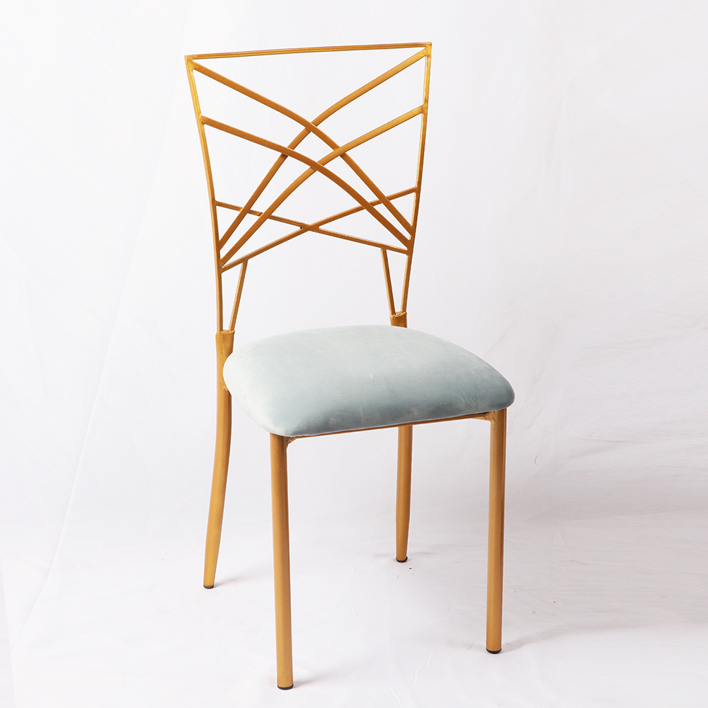 Manufacturer Wholesale Cheap Wedding And Event Chairs Gold Tiffany Banquet Chair With Cushion For Sale 12