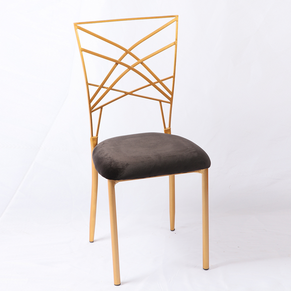 Manufacturer Wholesale Cheap Wedding And Event Chairs Gold Tiffany Banquet Chair With Cushion For Sale 8
