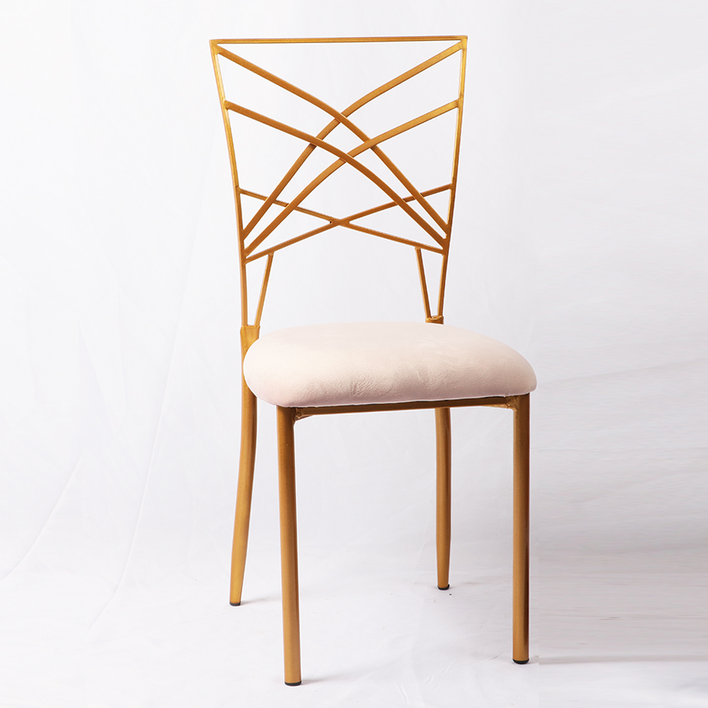 Manufacturer Wholesale Cheap Wedding And Event Chairs Gold Tiffany Banquet Chair With Cushion For Sale 13
