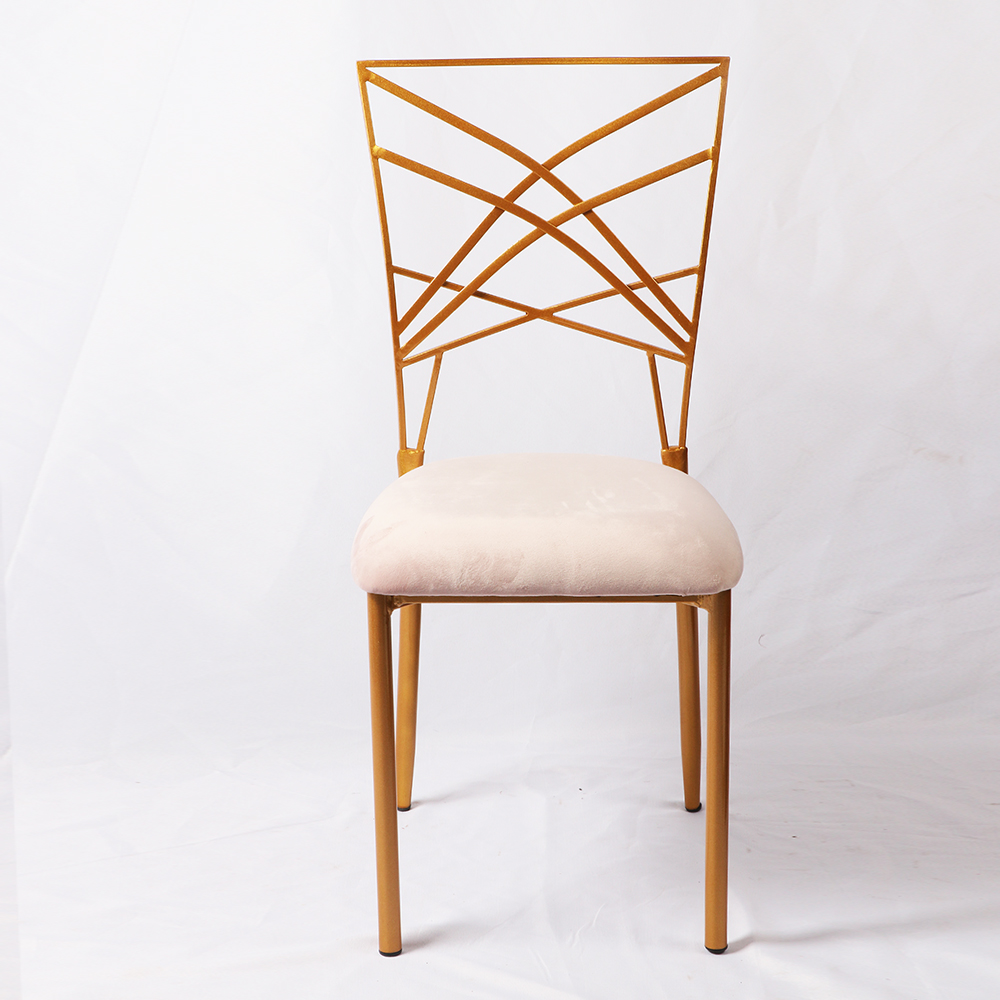 Manufacturer Wholesale Cheap Wedding And Event Chairs Gold Tiffany Banquet Chair With Cushion For Sale 11