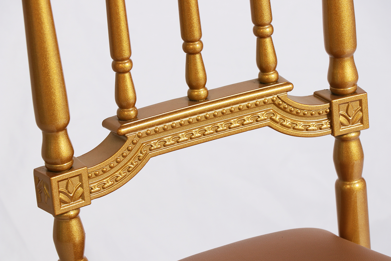 Tiffany Stacked Gold Metal Wedding Chairs with Cushion for Apartments 12