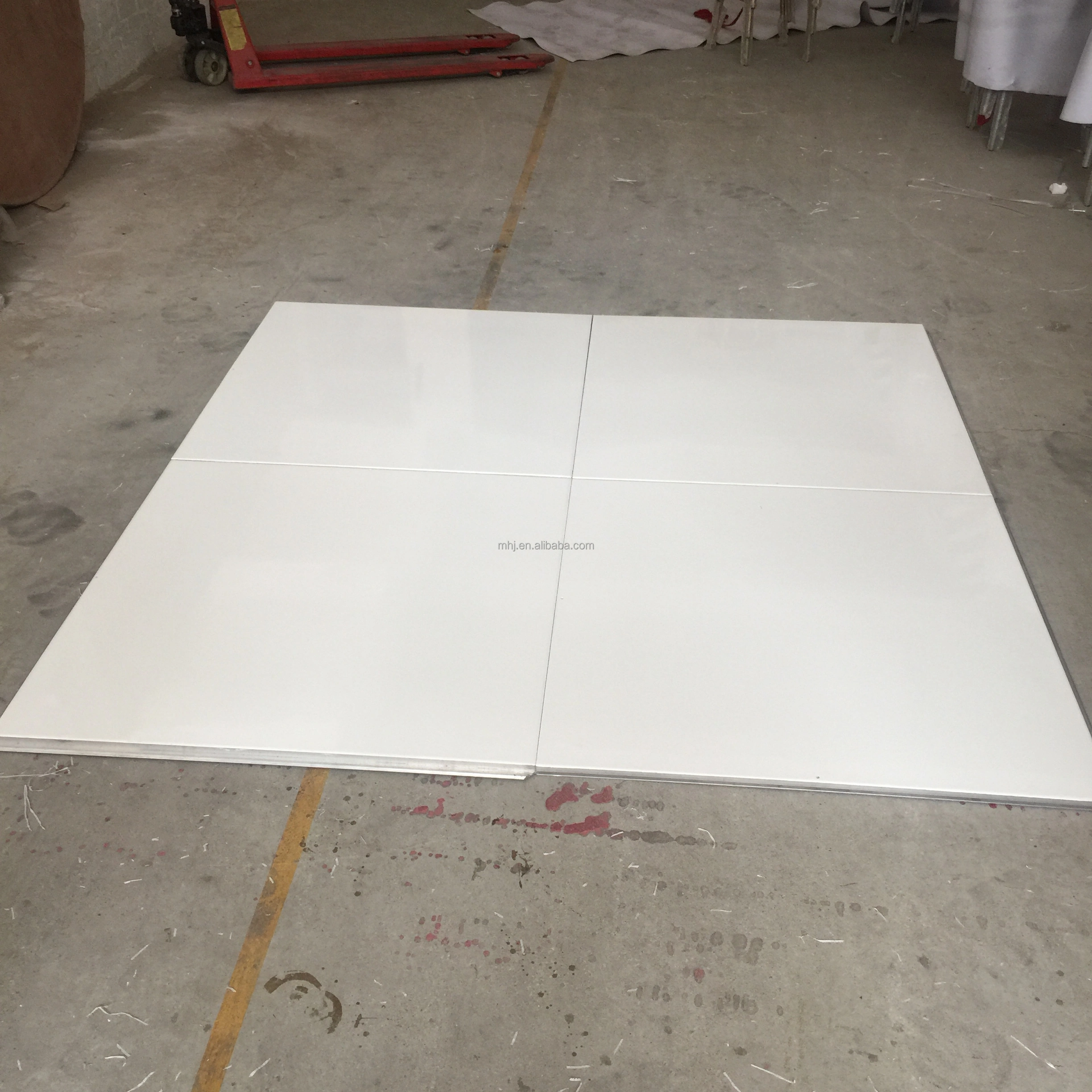 MHJ furniture - Wholesale Anti-slip Matte Wooden Interlocking White Dance Floor For Wedding Hotel supplies 1
