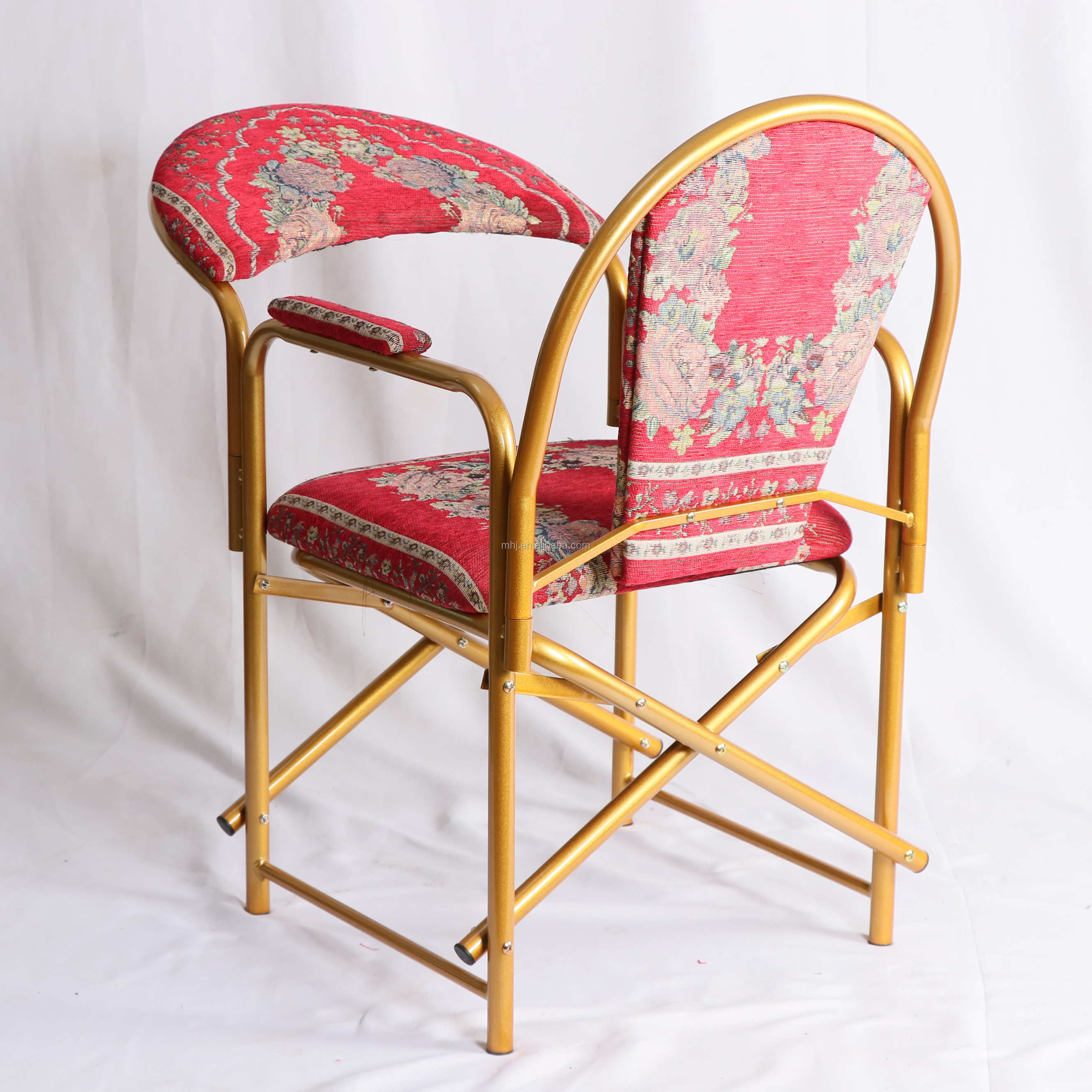MHJ furniture - Wholesale Metal Church Worship Muslim Prayer Folding Salah Chair Muslim chair 10