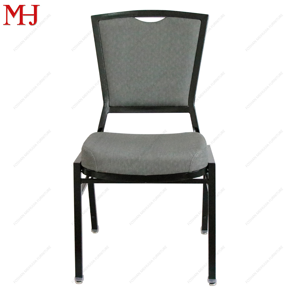 Luxury trendy metal frame black stackable wedding banquet chair 9