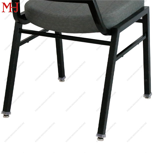 Luxury trendy metal frame black stackable wedding banquet chair 12