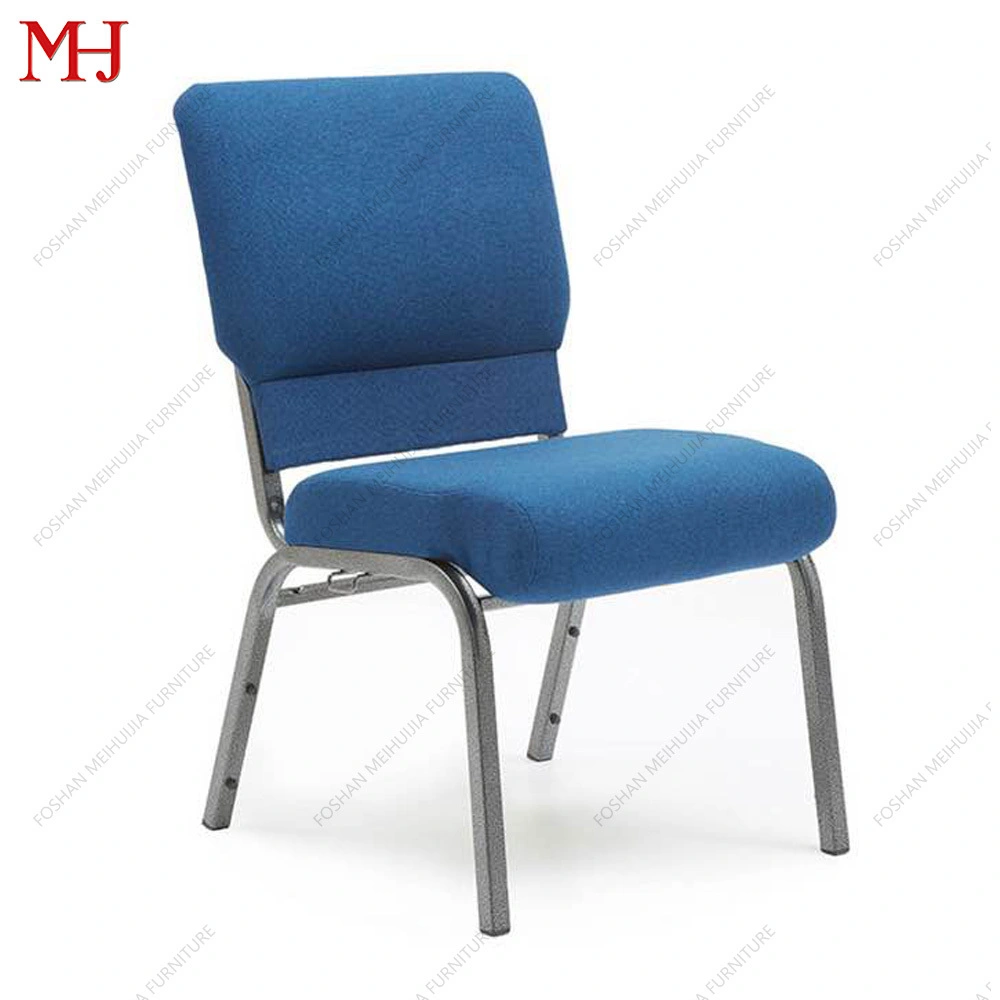 Factory Modern Cheap Popular Theater Navy Blue Stackable Church Chair 1