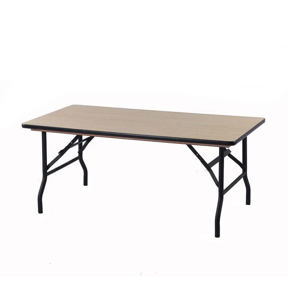 MHJ furniture - Hot Sale Fireproof Surface Plywood Rectangle Folding Long Table Tables 1