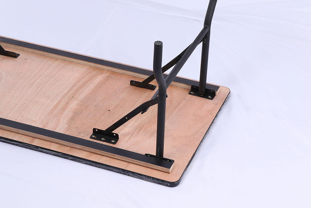 MHJ furniture - Hot Sale Fireproof Surface Plywood Rectangle Folding Long Table Tables 11