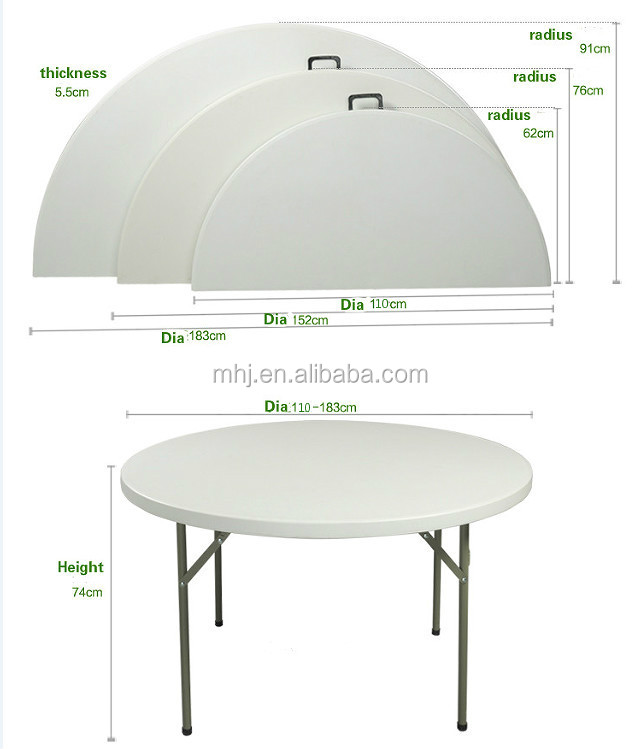 High quality outdoor banquet dining table white plastic folding table for theme party