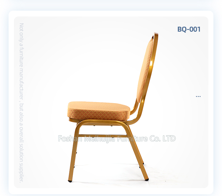 Upholstered iron steel metal round back stackable hotel banquet hall used dining chairs wedding event chairs