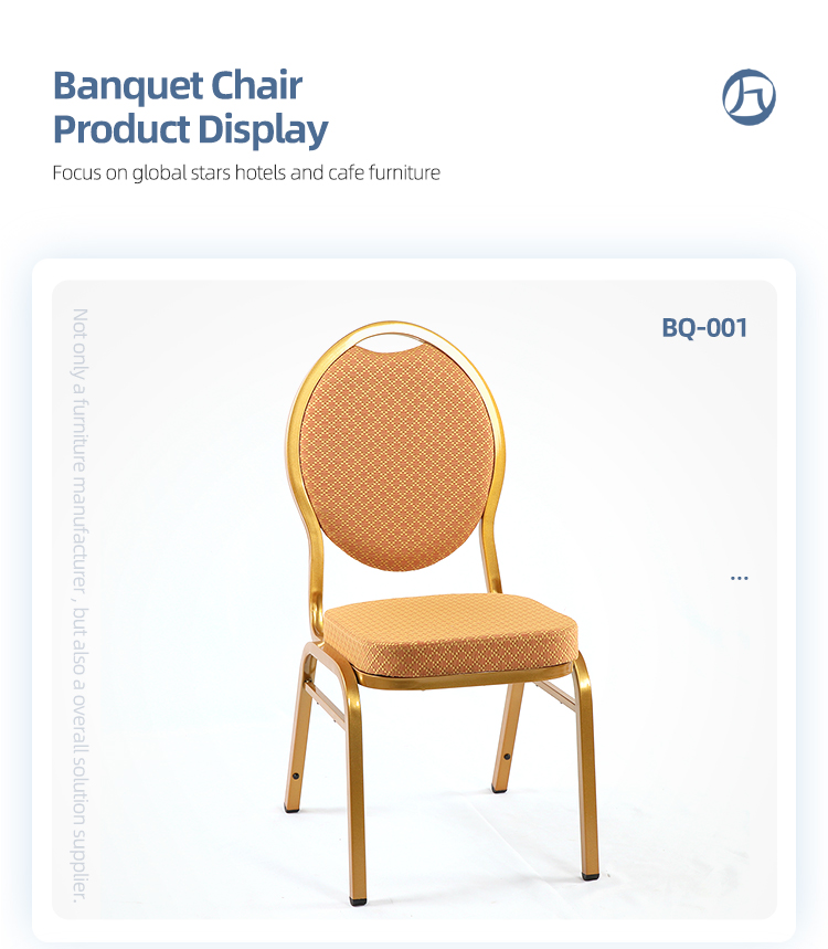 Upholstered iron steel metal round back stackable hotel banquet hall used dining chairs wedding event chairs