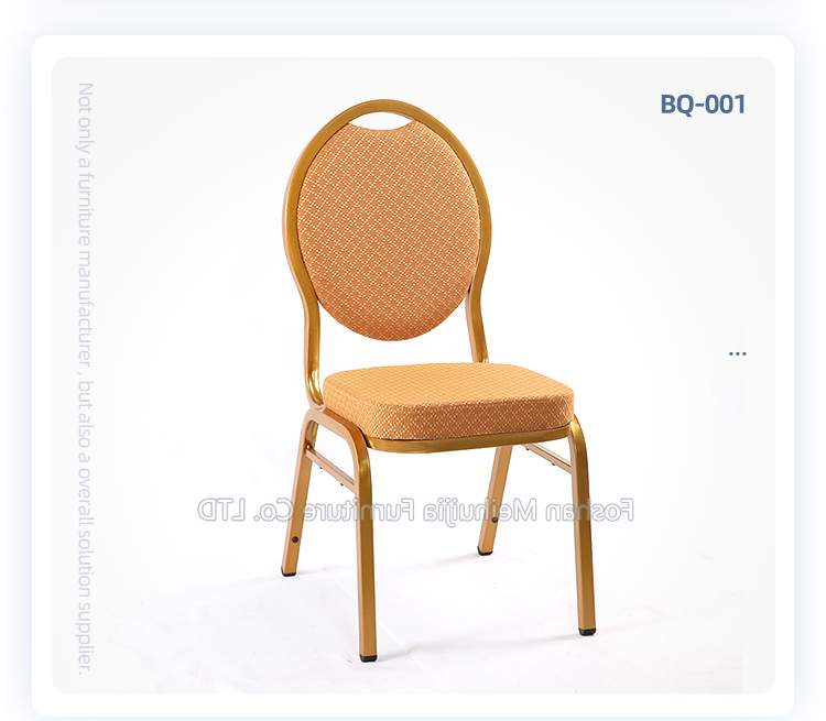 Upholstered iron steel metal round back stackable hotel banquet hall used dining chairs wedding event chairs