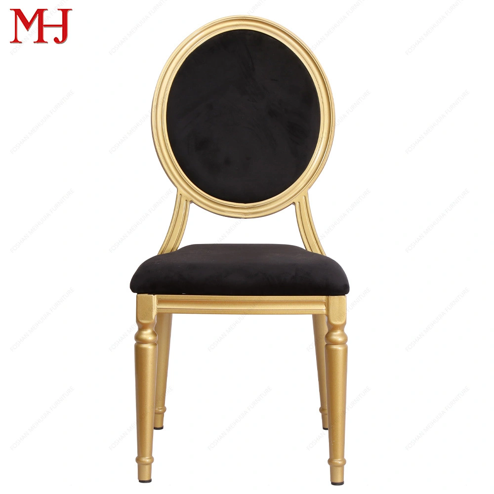 European antique classic French restaurant furniture circular backrest dining chair 1