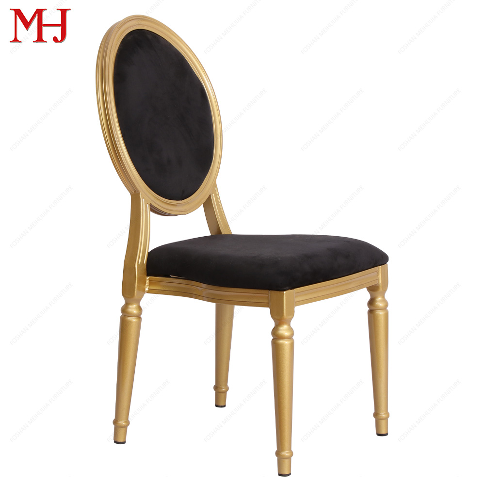 European antique classic French restaurant furniture circular backrest dining chair 8