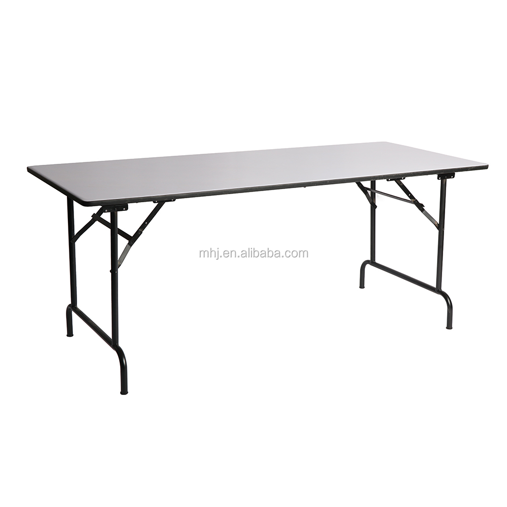 MHJ furniture - Global Hot Sale Durable Plywood Pvc Folding Rectangle Banquet Table Tables 8