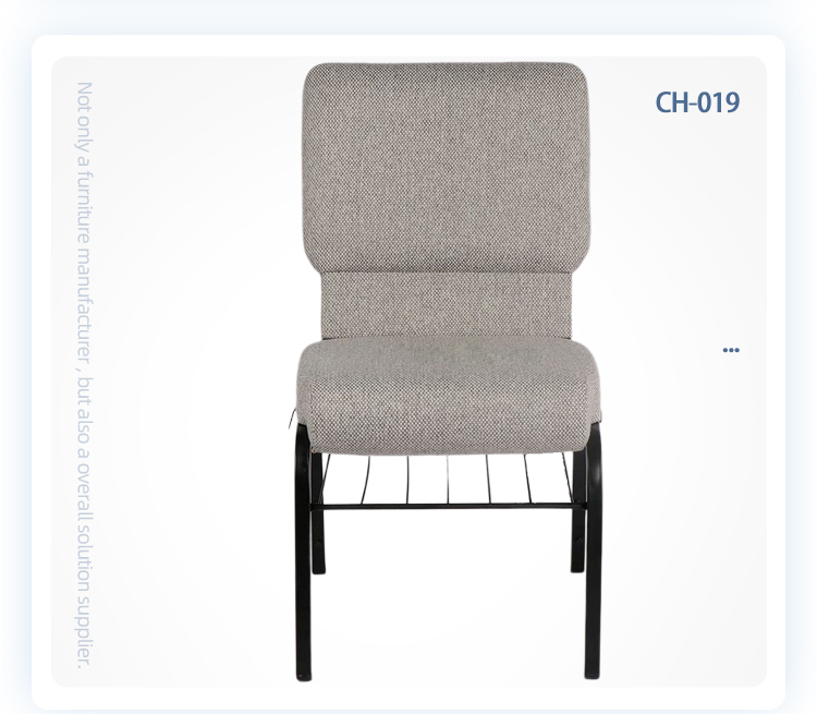 Stacking upholstered interlocking used padded grey auditorium church chair with back pocket