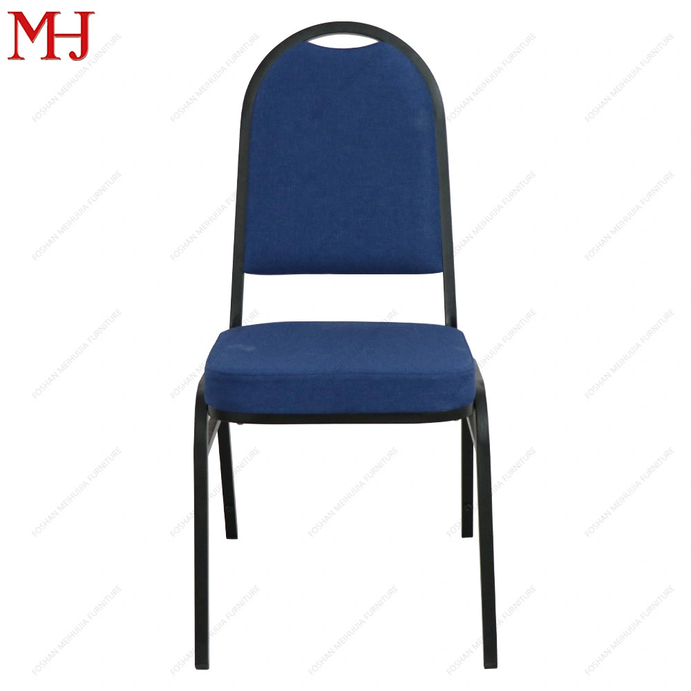 Wholesale Soft Cushion Blue Event Party Chair Backrest and Seat Fabric Hotel Banquet Chair1 1