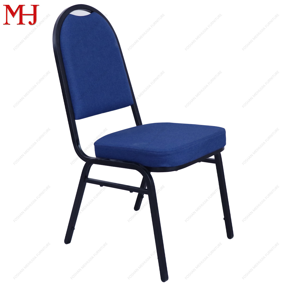 Wholesale Soft Cushion Blue Event Party Chair Backrest and Seat Fabric Hotel Banquet Chair1 9