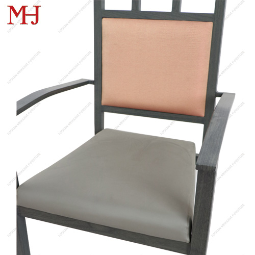Wholesale luxury, high-quality catering, wedding, colorful solid wood restaurant chairs with armrests 11