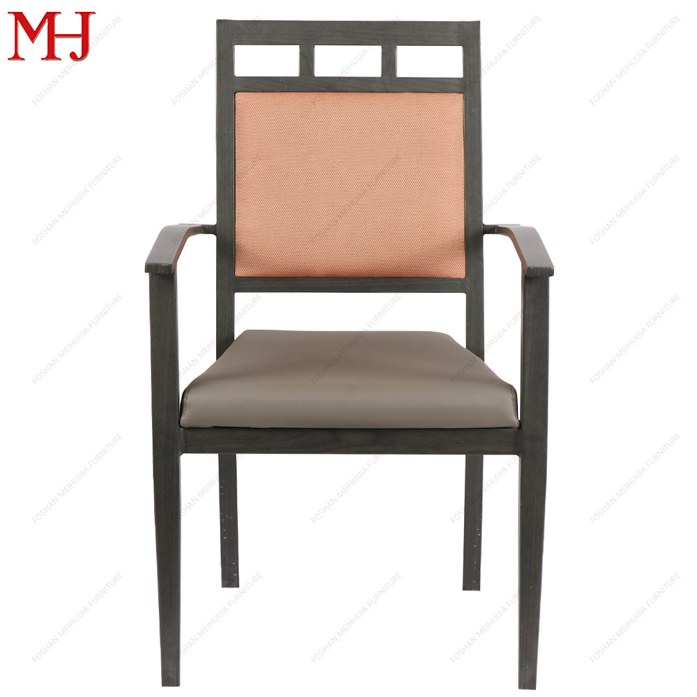Wholesale luxury, high-quality catering, wedding, colorful solid wood restaurant chairs with armrests 9