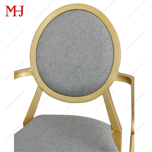 Manufacturer direct sales hotel restaurant metal dining chairs with banquet and event armrests 11