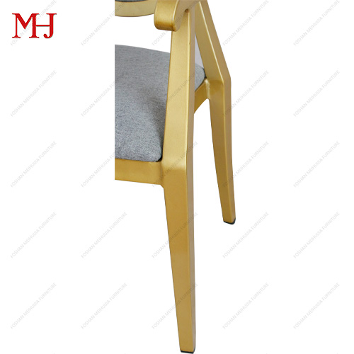 Manufacturer direct sales hotel restaurant metal dining chairs with banquet and event armrests 10