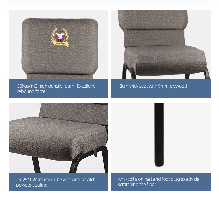 Wholesale cheap back pocket interlocking conference chairs set church for sale
