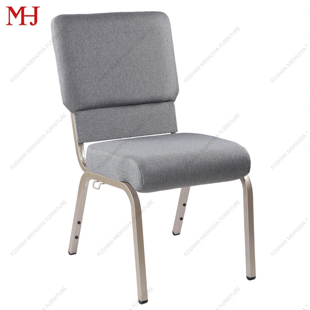 Vendors Wholesale Cheap Stackable Metal Using Upholstered Church Chairs for Meeting Events 1