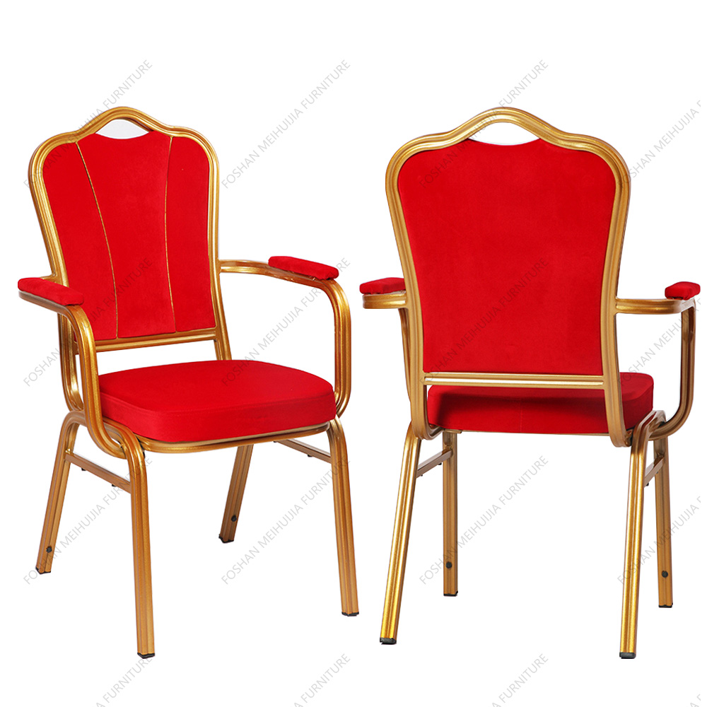 Aluminum handrails and gold banquet chairs for sale 9
