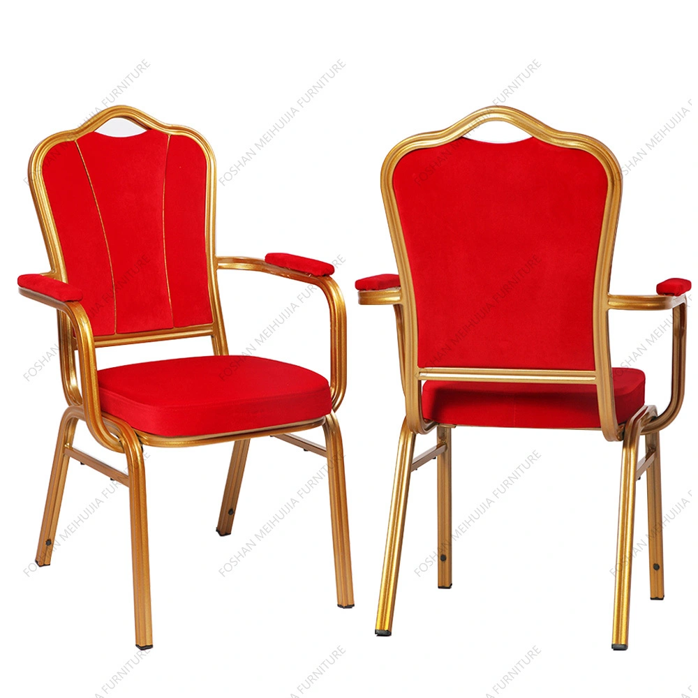 Aluminum handrails and gold banquet chairs for sale 1
