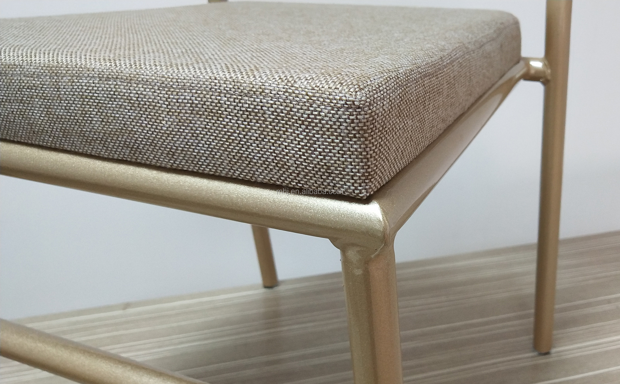 MHJ furniture - Aluminum Stackable Cross Back Gold Hotel Furniture Banquet Chair For Wedding Event Wedding chair 12