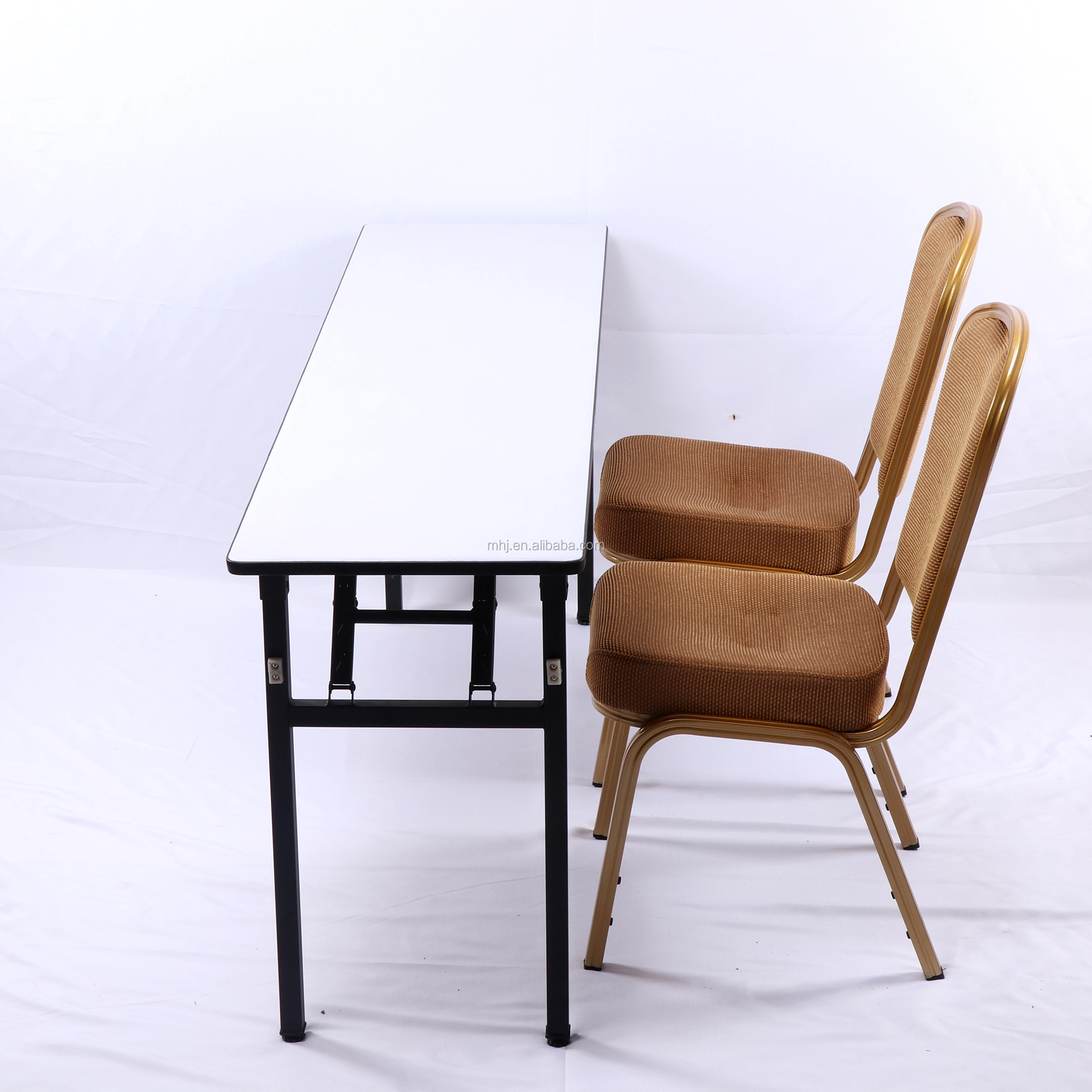 MHJ furniture - Wholesale Adjustable Hotel Wedding Event Restaurant Folding Dining Table Tables 1