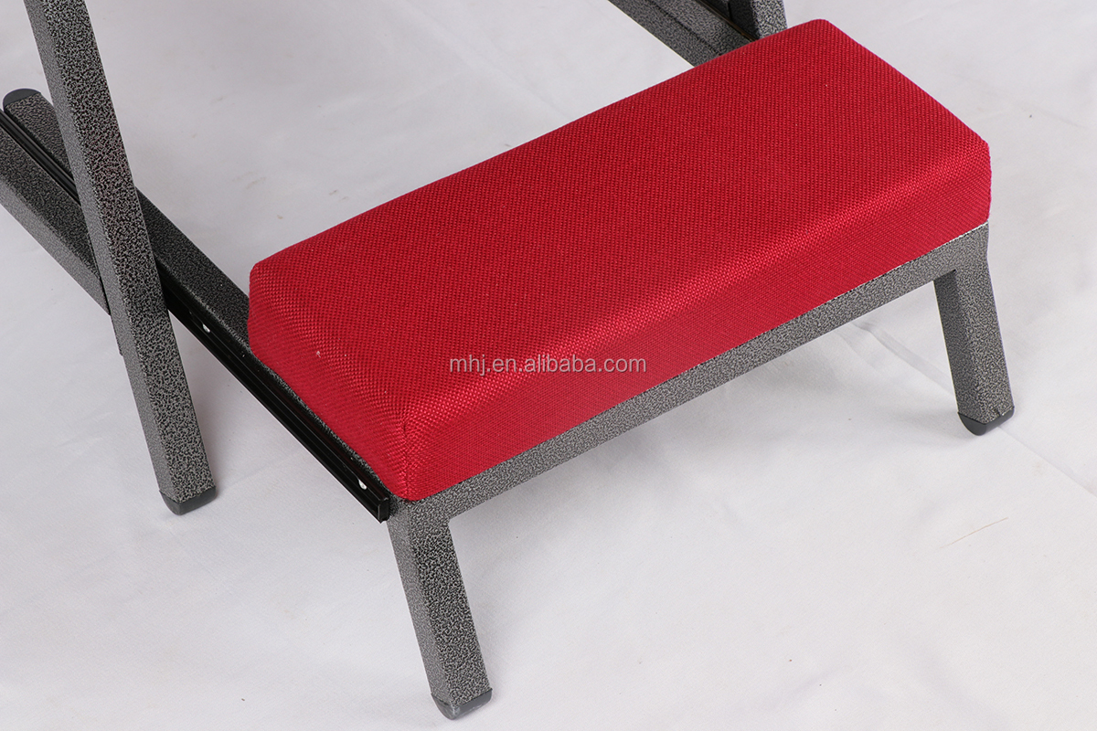 MHJ furniture - Logo Design Cheap Used Interlocking Stackable Red Church Prayer Chair With Kneeler Church chair 13