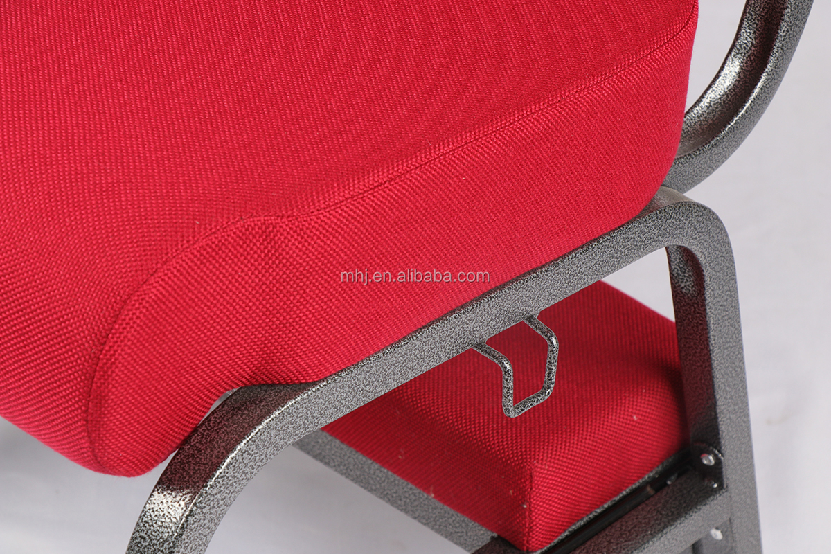 MHJ furniture - Logo Design Cheap Used Interlocking Stackable Red Church Prayer Chair With Kneeler Church chair 12