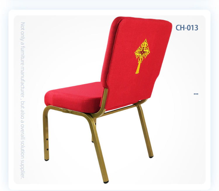 Wholesale custom red classical interlocking church auditorium chair with logo
