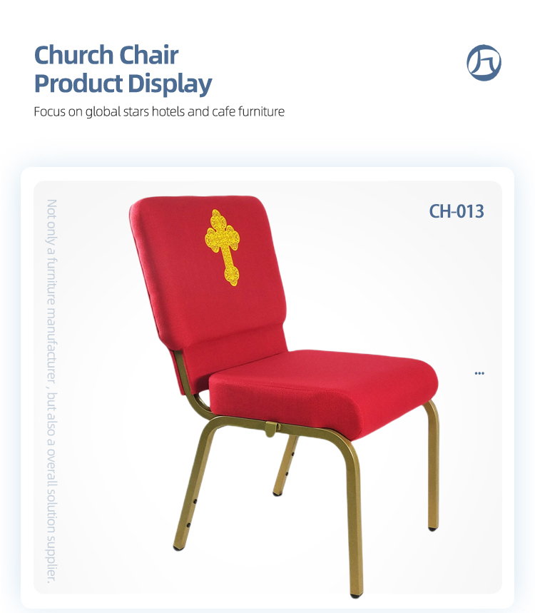 Wholesale custom red classical interlocking church auditorium chair with logo