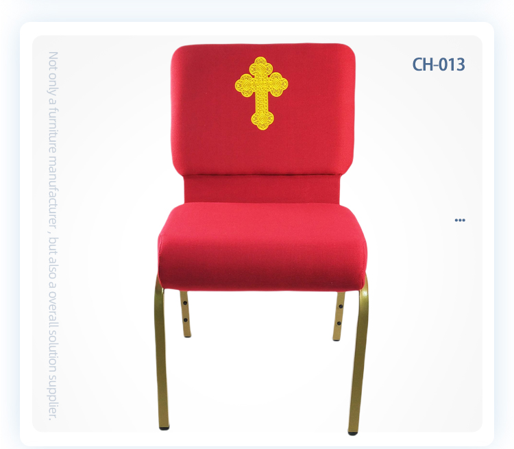 Wholesale custom red classical interlocking church auditorium chair with logo