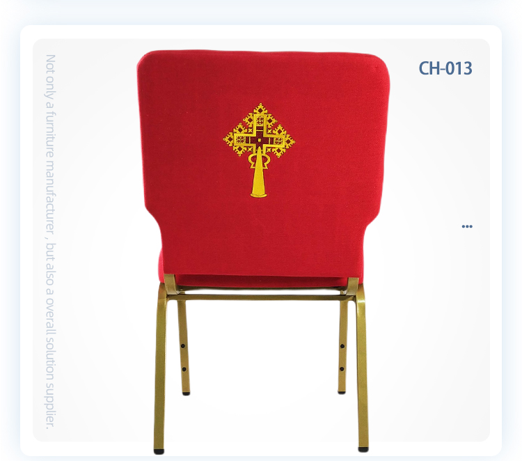 Wholesale custom red classical interlocking church auditorium chair with logo