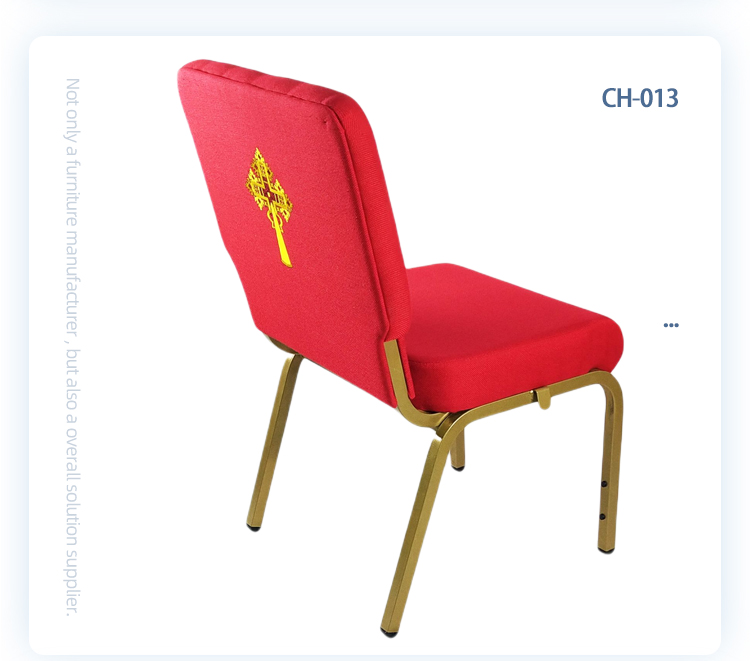 Wholesale custom red classical interlocking church auditorium chair with logo