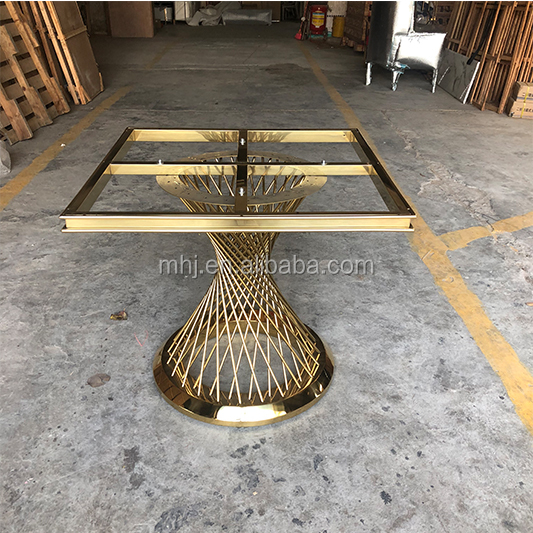 MHJ furniture - Luxury Modern Nordic Italian Rectangle Marble Stainless Steel Dining Table Stainless steel chair and table 18