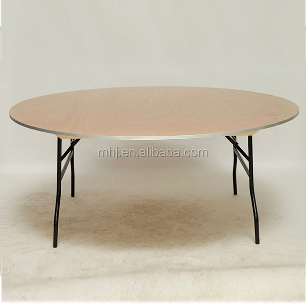 MHJ furniture - High Quality Wooden Foldable Banquet Event Table With Aluminum Edge Tables 1