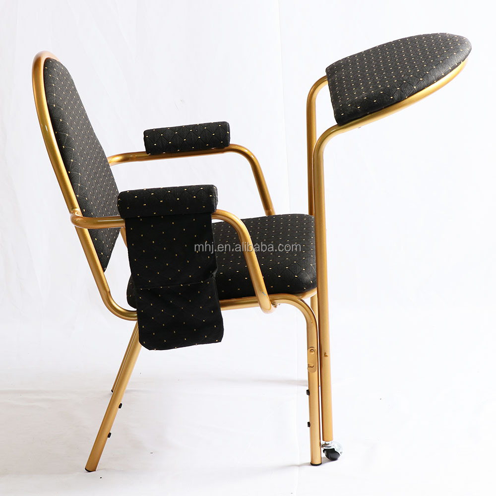 MHJ furniture - Stackable Armrest Muslim Prayer Iron Chair Metal Church Chairs Muslim chair 9