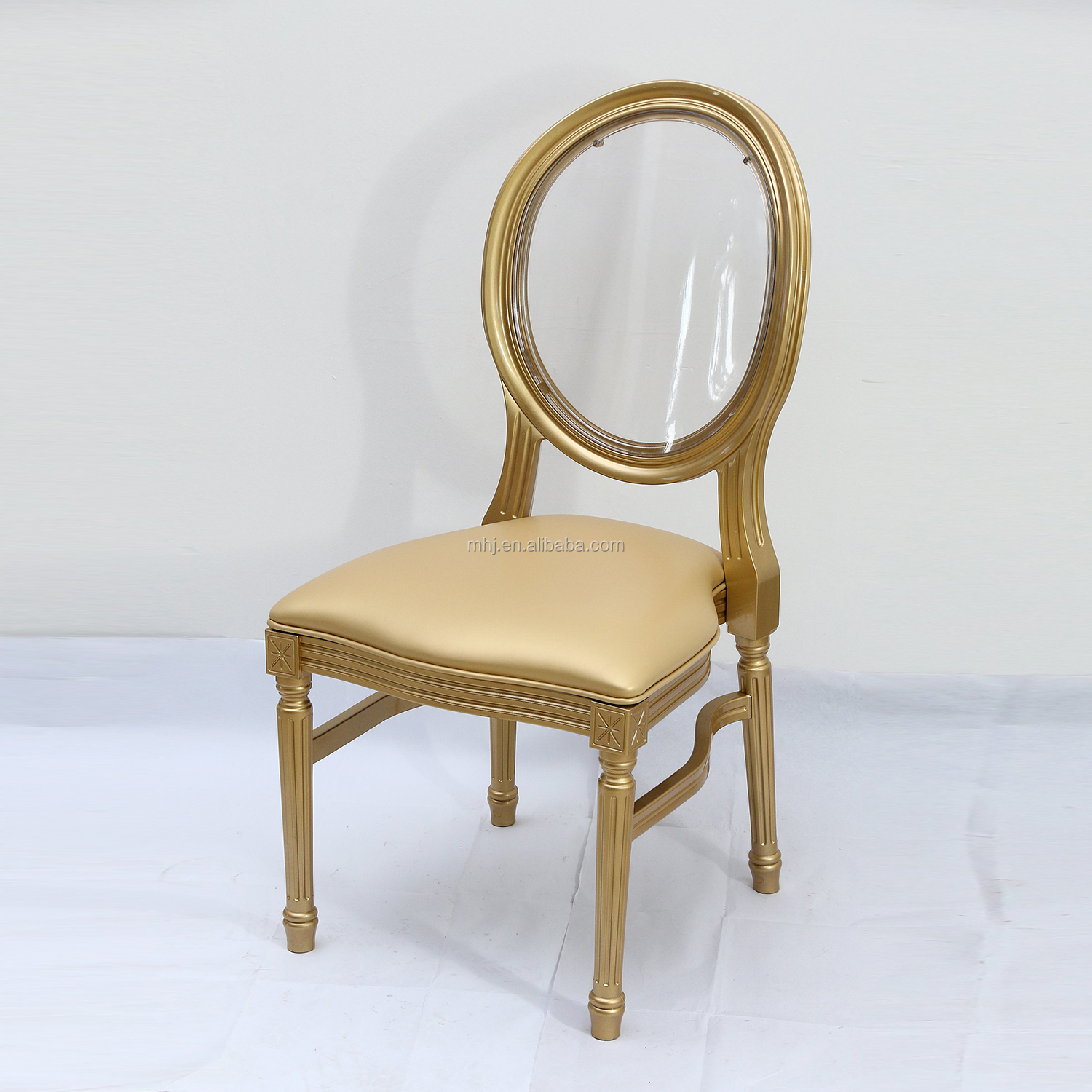  Customized MHJ furniture - French Style Resin Plastic Chairs Gold Luxury Louis Wedding Event Chair Plastic chair and table manufacturers From China | MHJ furniture 