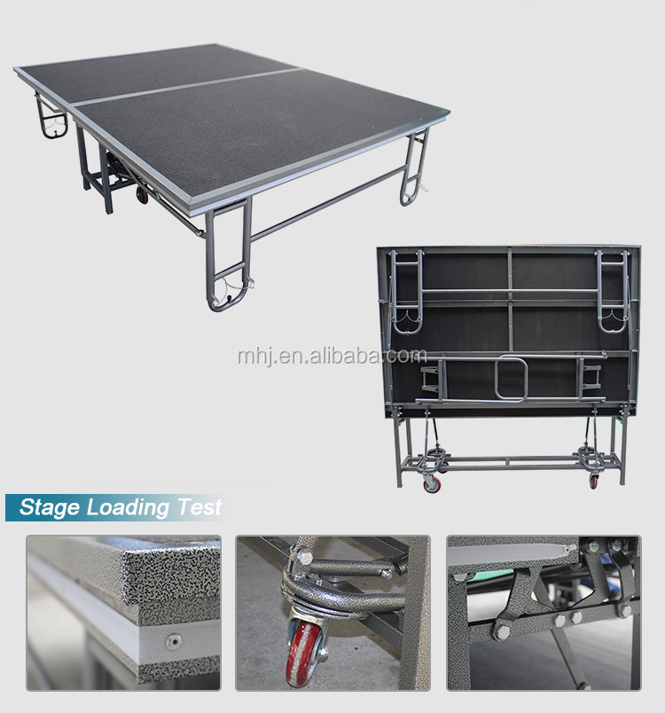 MHJ furniture - Portable Wedding Party Event Use Folding Mobile Stage For Sale Mobile stage 8