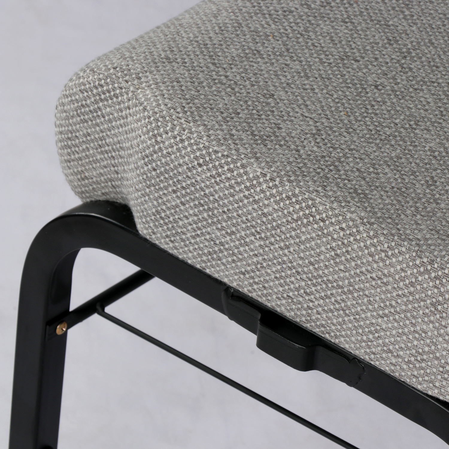 MHJ furniture - Grey Fabric Interlocking Church Chair With Bookrack Church chair 17