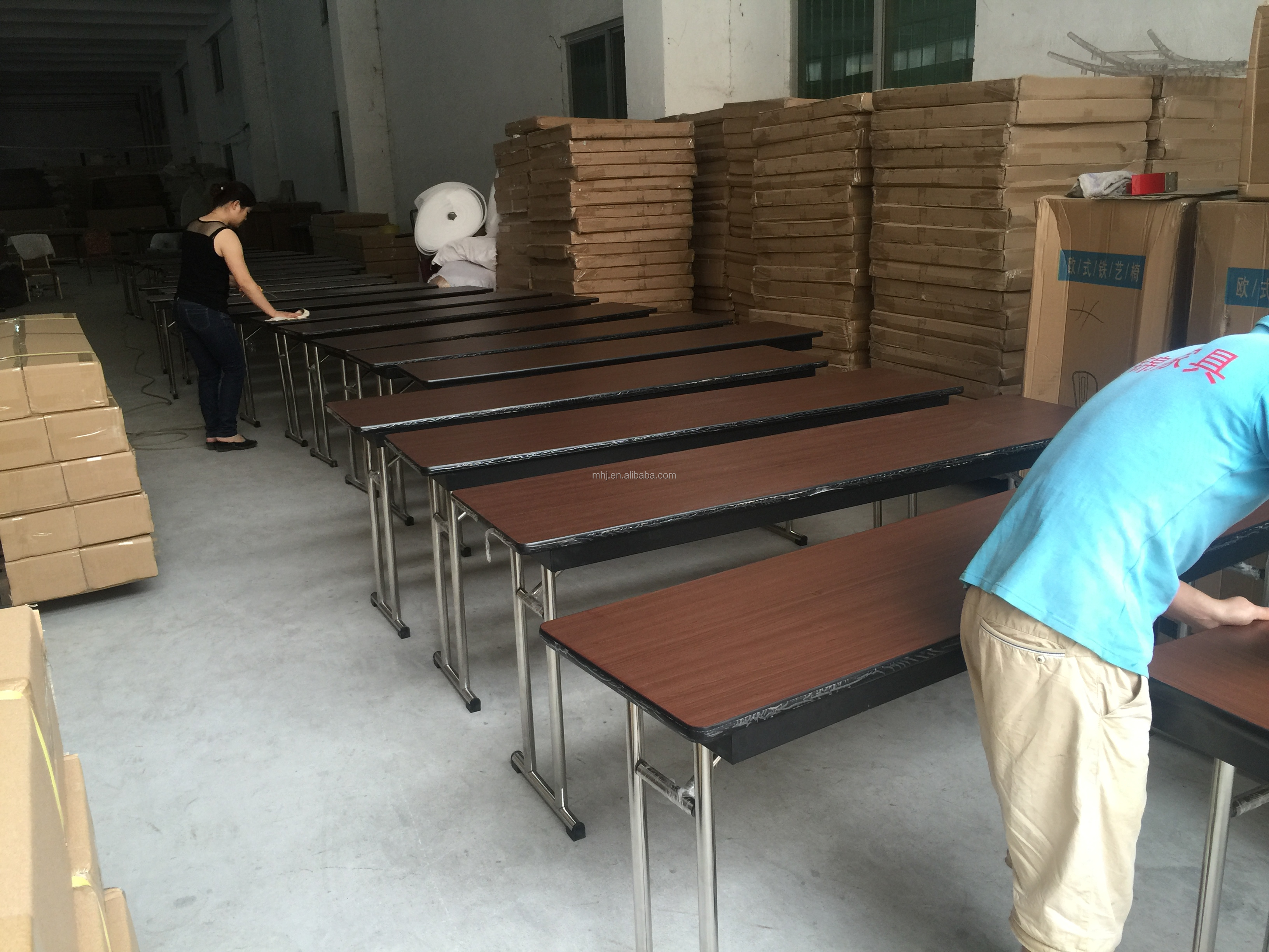 MHJ furniture - Wholesale 6ft Conference Meeting Banquet Ibm Table Seminar Folding Table With Modesty Panel IBM table 12