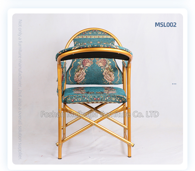 cheap price knock-down foldable green muslim chair